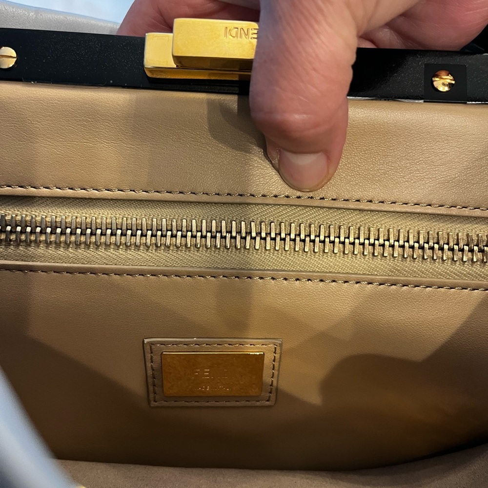 Fendi Peekaboo Gray Leather Medium with Gold-Tone Hardware - Picture 9 of 13